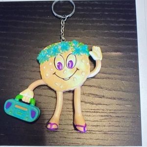 Vintage Bendy keychain 2000 aloha music boom box